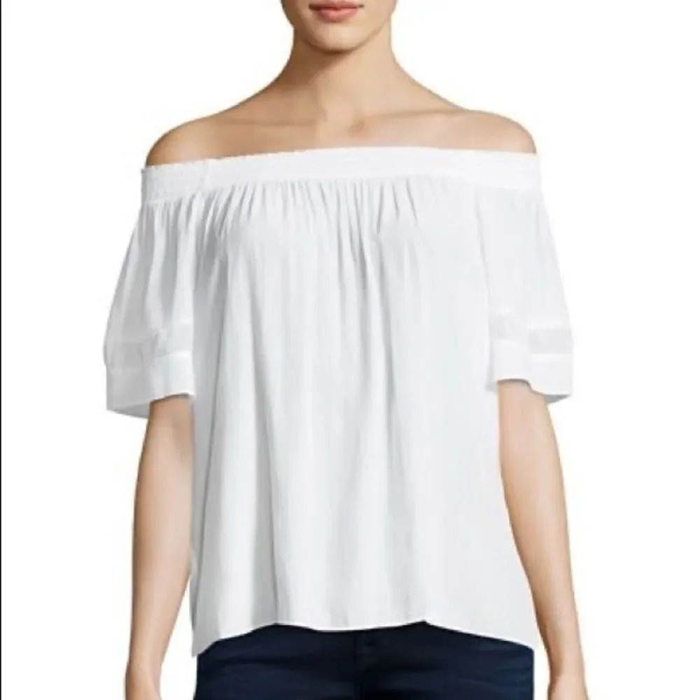 Ramy Brook | Silk Off Shoulder Smocked Jessica Top